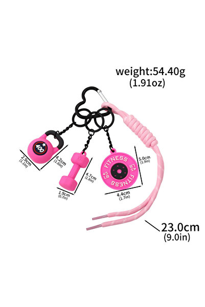 Choice15 BG00135-02 3DMini Dumbbell Fitness Kettle Keychain for Women Men Fas...