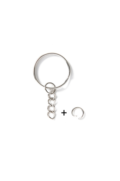 Choice 30 PCS Sliver 30/50/100/200 pcs 25MM Metal Sliver Key Chain Key Ring w...