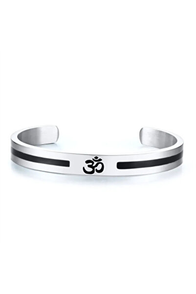 Choice سوار يوغا من الفولاذ المقاوم للصدأ OM 1 من OM Ohm Aum Hindu India للرج...