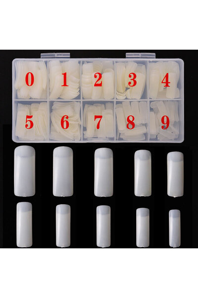 Choice 04 500 قطعة/صندوق أطراف أظافر صناعية بغطاء كامل وأطراف أظافر ملونة وأغ...