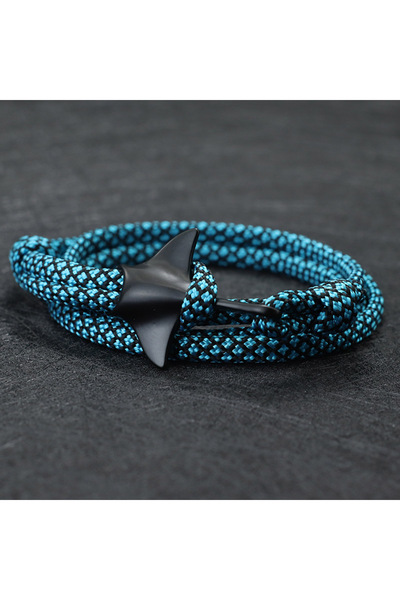 Choice سوار مانتا جديد أزرق فاتح للرجال، طبقتان، قابل للتعديل، مصنوع من حبل ب...