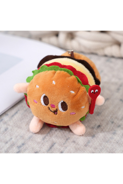 Choice همبرغر لطيف ومبتكر، بطاطس مقلية، تمثال همبرغر معلق، حقيبة ظهر قطيفة لل...