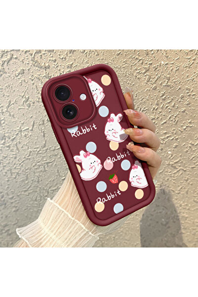 Hontinga حافظة هاتف من السيليكون الناعم المضاد للسقوط على شكل أرنب لطيف متواف...