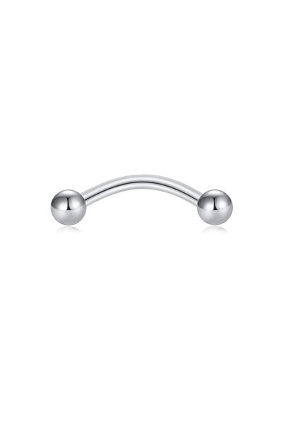 Choice 1pcs A Silver 1.2x6x3mm 1PC Steel Eyebrow Banana Piercings Curved Barb...