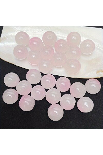 Choice3 8MM Pink 50pcs 8mm/50pcs Sweet Style Dual Color Glass Loose Beads For...