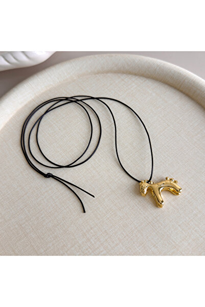 Choice Gold color Adorable Summer Fun with Colorful Cloisonne Drop Enamel 3D Pony Pendant Necklace - Choker