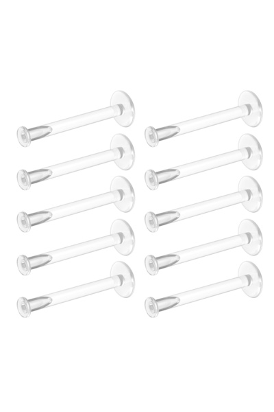 Choice 10 قطع 12 مم 16 جرام أقراط مرصعة شفافة للعمل الرياضي والجراحة Bioflex ...