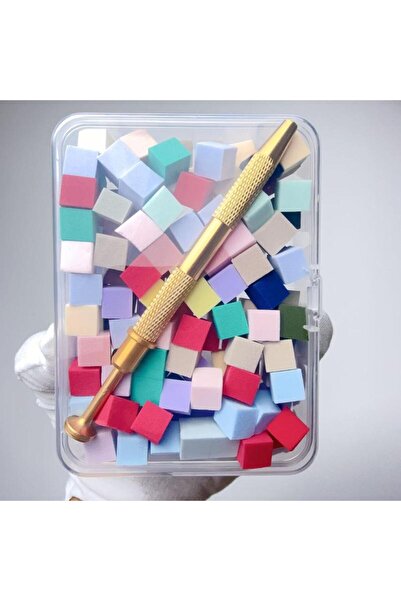 Choice فرشاة إسفنجية متدرجة الألوان متعددة الألوان، 100 قطعة/صندوق، مع أدوات ...