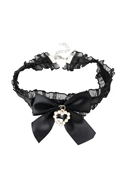 Choice Black Vintage Lace Choker Cute Heart Collar Necklace for Women Handmad...