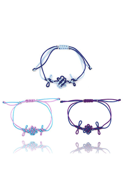 Miniso 3PCS Cartoon Demon Hunter of KPop Rumi Cosplay Two Tone knot Hand Rope Wristband Bracelet Strap Cost