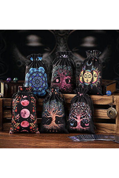 Choice KD-ألوان مختلطة-6 قطع، قطعة واحدة/6 قطع، حقيبة تخزين بطاقات أوراكل الت...