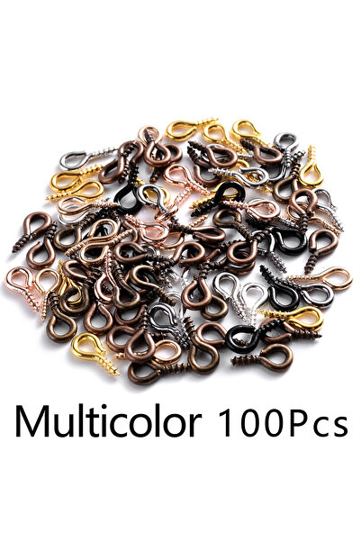 Choice 10 100Pcs 4x8mm Small Tiny Mini Metal Eyepins Hooks Eye Pins Eyelets S...
