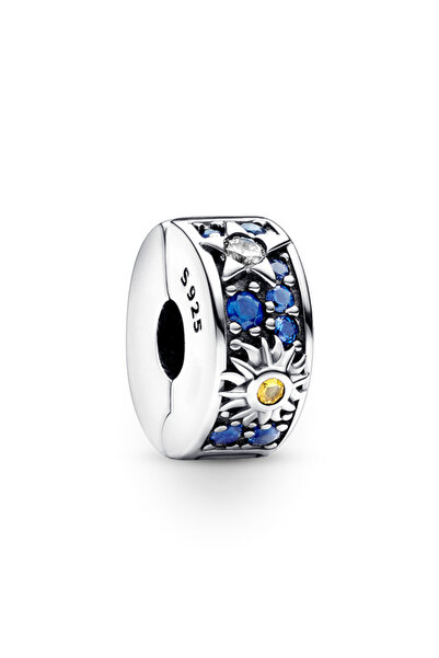 Miniso CMS1817 Clasp 925 Sterling Silver CZ pave Clip Charms the sun, moon and stars Beads Chain fit Origin