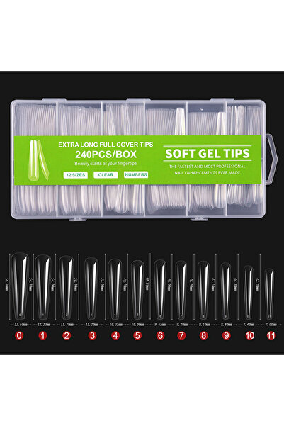 Choice 5 240 قطعة أظافر صناعية طويلة جدًا مقاس XXL أظافر راقصة الباليه اضغط على الأظافر تغطية كاملة أطراف جل غير لامعة أظافر Ar.