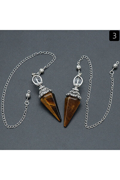 Choice حجر عين النمر حجر طبيعي كريستال ريكي بندول الكوارتز الوردي الجمشت شكل ...