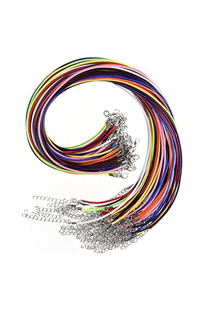 Choice مجموعة من 20 قطعة من حبل جلدي بطول 18 بوصة، حبل سلكي شمعي، مشبك جراد ا...