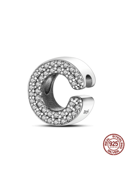 Choice KJC165-C فضة إسترلينية أصلية 925 مكونة من 26 حرفًا أبجديًا مع دلايات م...