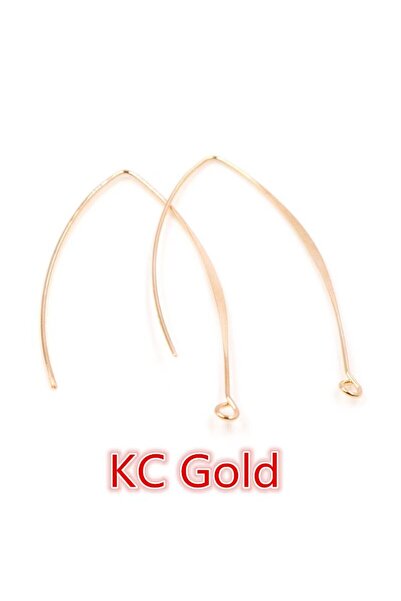 Choice 28mm D-20pcs 20Pcs Copper Plated Ear Wires V-shape Earrings Hook For D...