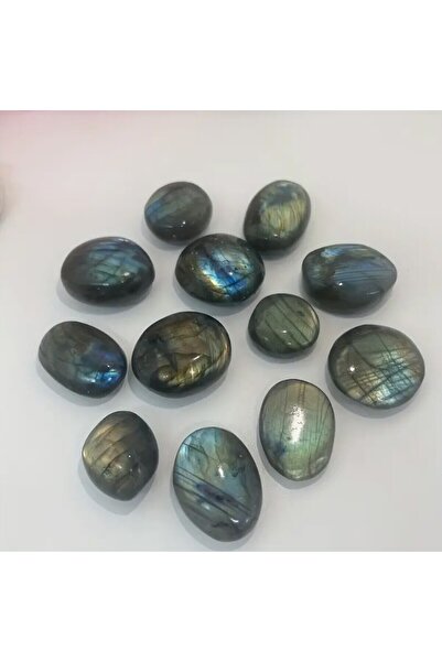 Choice 2 قطعة 2 قطعة/المجموعة من حجر النخيل الطبيعي من اللابرادوريت - بلورة ش...