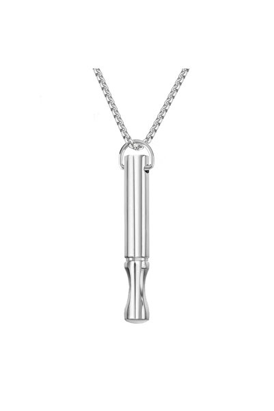 Choice قلادة فضية للتنفس الذهني، لتخفيف التوتر، قلادة من سبائك الألومنيوم للت...