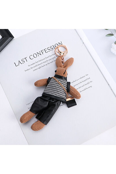 Choice B Korean creative Lady Rabbit Keychain cute long foot rabbit exquisite...