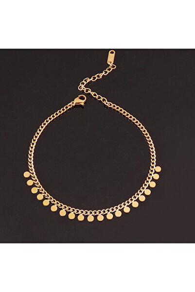 Choice B3680 316L الفولاذ المقاوم للصدأ سلسلة قلب خلخال للنساء نجمة مستديرة شرابة قلادة سوار الكاحل على