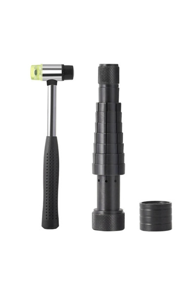 Choice أداة توسيع وتكبير مطرقة مطاطية سوداء لمقاس الخاتم للمجوهرات، أداة تحدي...