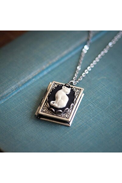 Choice YA0883-1 قلادة على شكل قطة بيضاء قوطية للنساء قلادة إبداعية عتيقة قابل...