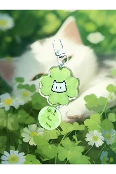 Choice 1pcs 2-in-1 Lucky Clover Acrylic Keychain "Luck for You" Cute Backpack...