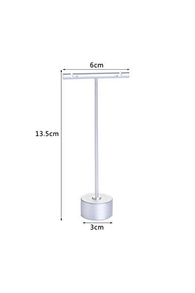 Choice حامل عرض أقراط مجوهرات فضي T1 L حامل قضيب T رف برج معدني منظم حامل أقر...
