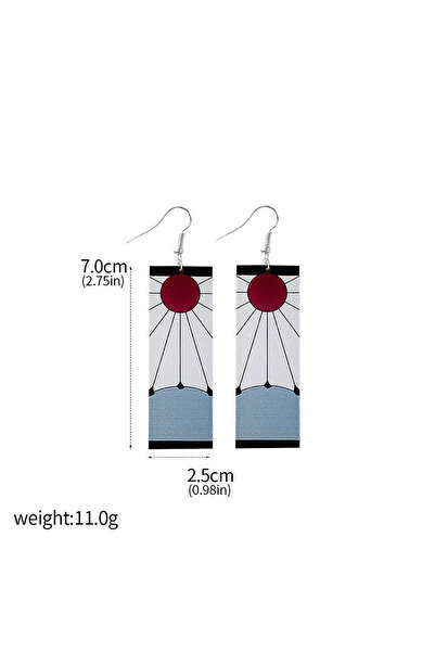 Miniso E00057-02 أقراط أنمي قاتل الشياطين تانجيرو صن وشينوبو قلادة فراشة إكسس...