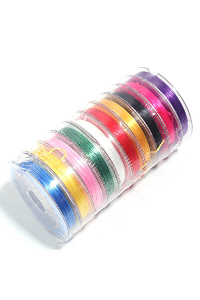 Choice خيوط كريستال مرنة متعددة الألوان - 10 لفات (ألوان متعددة عشوائية) مصنو...