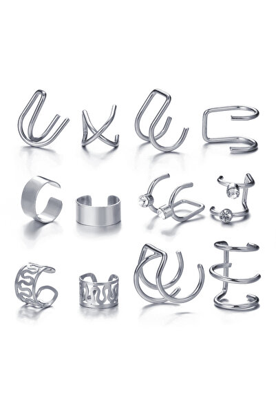 Choice 2 Trendy Wrap Earring Set For Women Clip on Earrings No piercing Ear Cuff Fashion Female Punk Jewel.