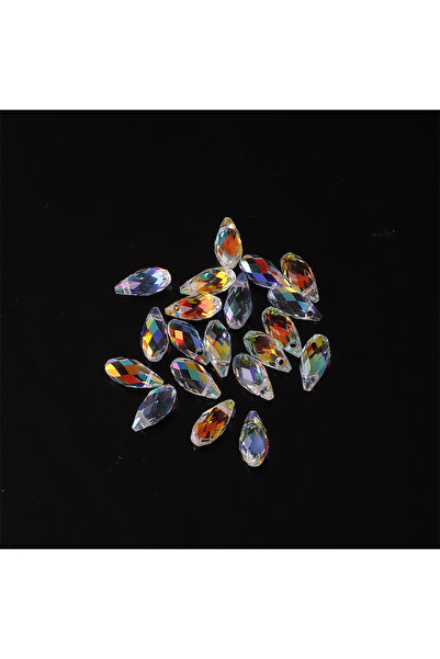 choice2 YSD 5X10mm 20Pcs Teardrop Pear Shape Faceted Crystal Glass AB Shine D...