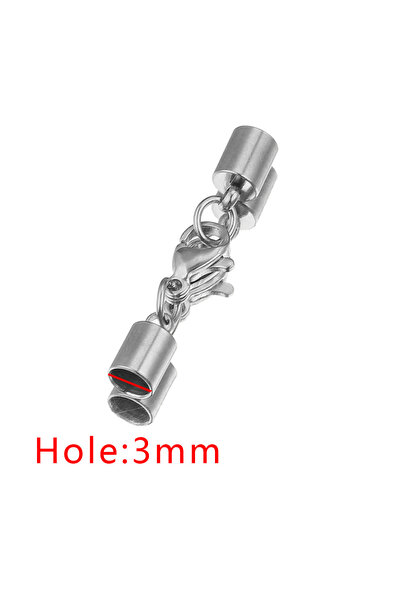 Choice أغطية نهايات أسلاك جلدية من الفولاذ المقاوم للصدأ مقاس 3 مم، 5 قطع، مع...