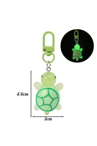 Choice about 4.6x2x3cm 1PC green Cartoon Luminous Colored Turtle Pendant Keyc...