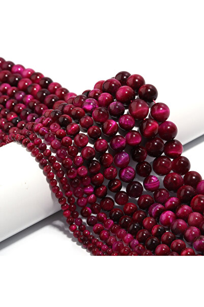 Choice1 8 مم تقريبًا 45 قطعة من خرز عين النمر الوردي الساخن 4 6 8 10 12 مم من...