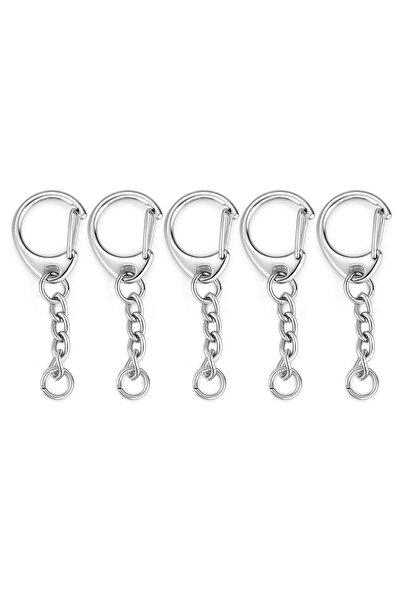 Choice 1602164-01-5pcs 5/10pcs Lobster Clasp Key Ring Keychain C Shape Clasps...