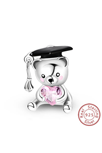 Choice KTC919 قلادات خرز أصلية من الفضة الإسترلينية عيار 925 على شكل قبعة الب...