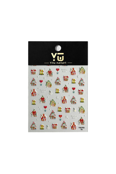 Choice 1 Sheet Flash Christmas Element Nail Stickers Candy Stars Designs Resi...
