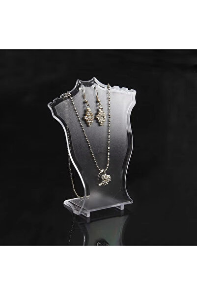 Choice حامل عرض مانيكان شفاف من الأكريليك على شكل قلادة صغيرة، وحامل قلادة وأقراط للعرض،