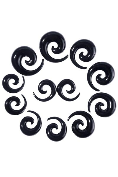 Choice قطعتان مقاس 14 مم، قطعتان كبيرتان من سدادات الأذن الحلزونية الأكريليكي...