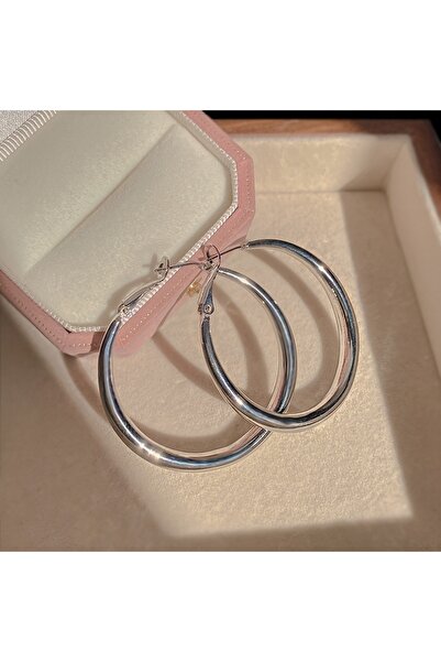 Choice 40MM Silver New Fashion 316L Stainless Steel Metal Big Circle Hoop Ear...