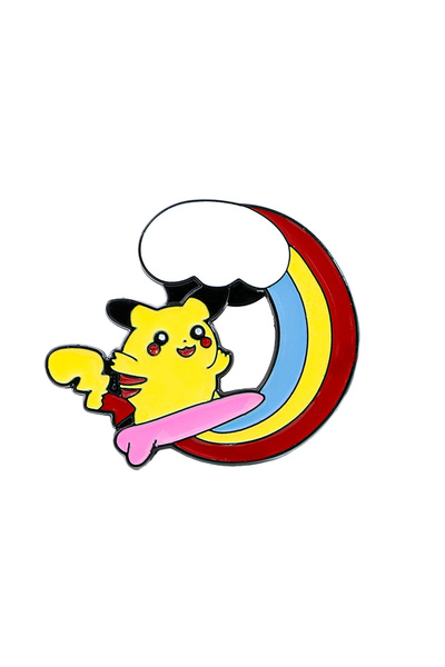 Miniso بروش سايدوك من أنمي بيكاتشو، دبوس مطلي بالمينا - دبوس طية صدر السترة م...