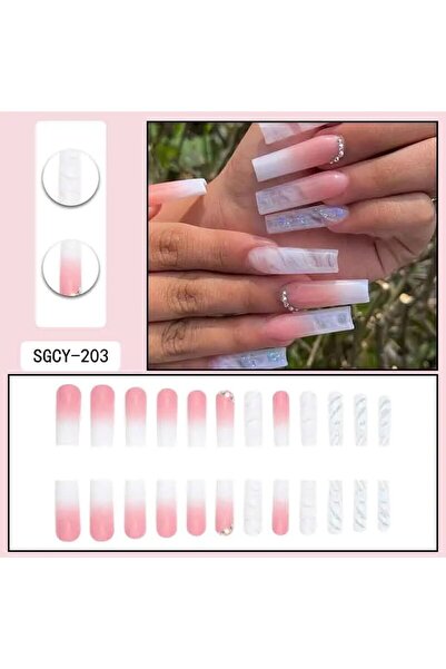 Choice SGCY-203 24 Long Coffin Wholesale fake nails art, latest finger artifi...