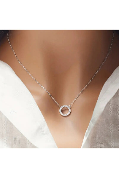 Choice XL1240 Huitan Simple Stylish Circle Shaped Pendant Necklace Full with ...