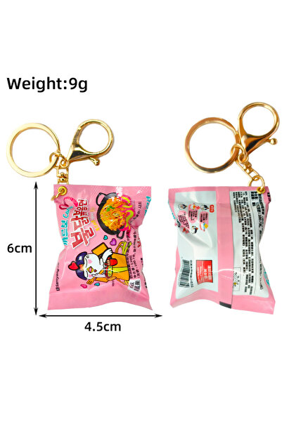 Choice C Yupsk Simulation Instant Noodles Keychain Korean Food Bag Pendant Tu...