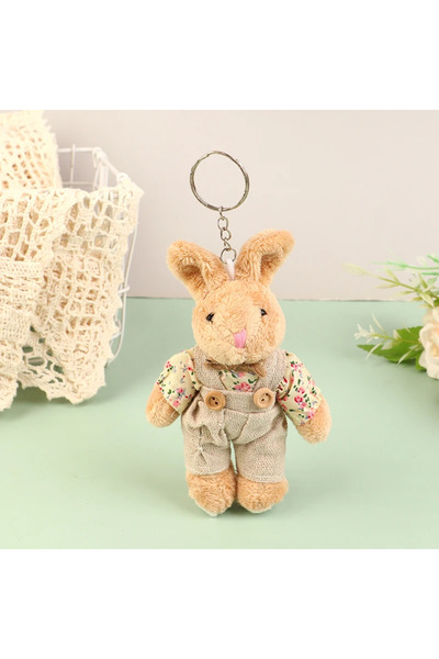 Choice As picture C Cute Wear Clothes Bear Plush Cartoon Rabbit Pendant Doll ...