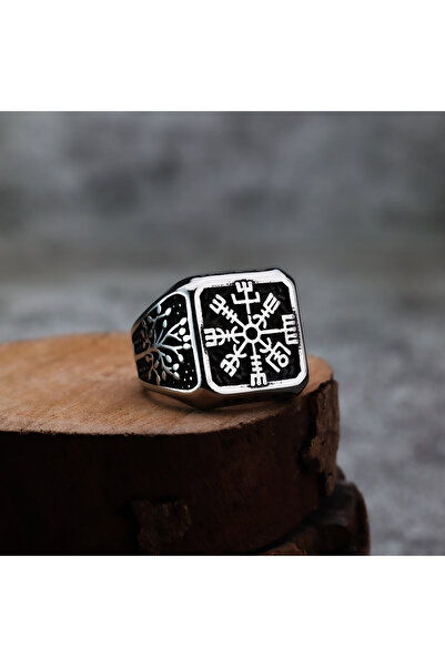 Choice 13 3706 خاتم من الفولاذ المقاوم للصدأ من الفايكنج النوردي، مرساة، بوصل...