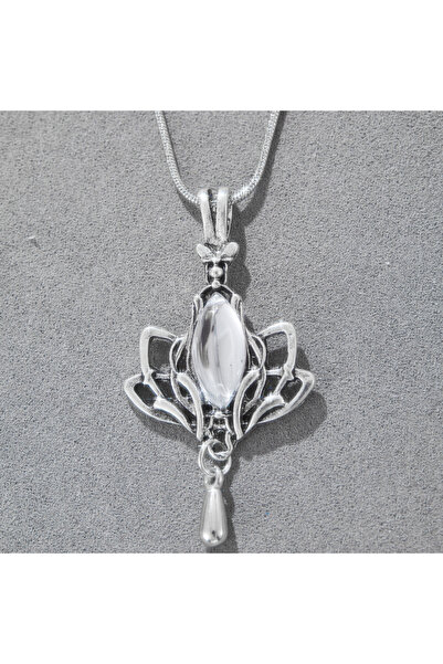 Choice YF5336-1 قلادة نسائية بوهيمية عتيقة مجوفة على شكل زهرة اللوتس، ساحرة رومانسية أنيقة ورائعة